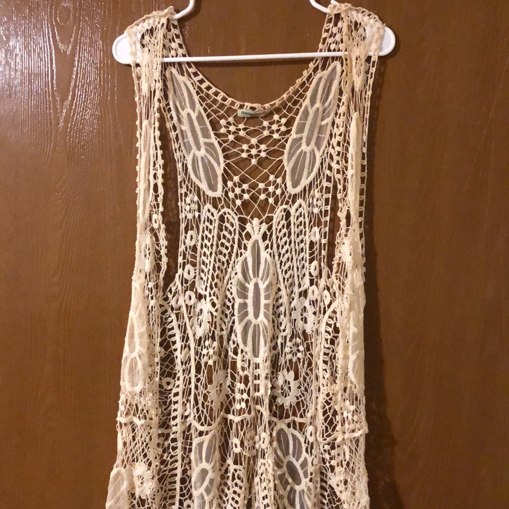 White Crotchet Shawl / Cover Up